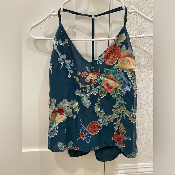 Socialite Tops - Socialite Floral Camisole in Navy and Multicolor